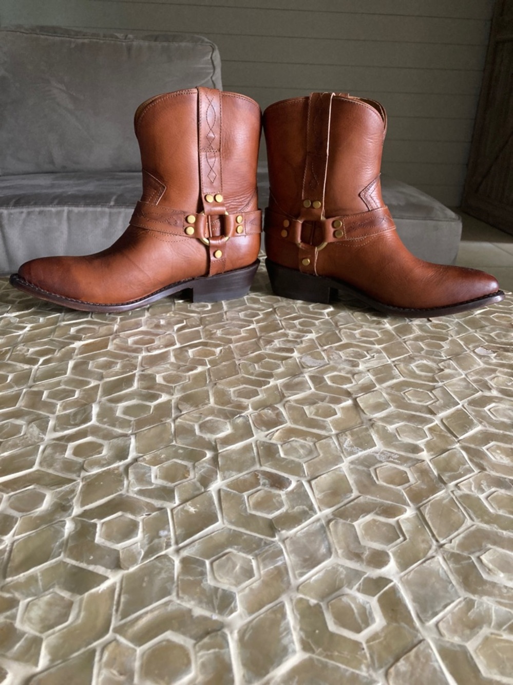 NEW!  Frye Women’s Billy Harness Bootie in ‘Saddle’ (9) - Picture 10 of 13